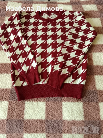 Плетен дамски пуловер