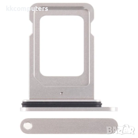 SIM Държач за iPhone 15 Pro / 15 Pro Max / Сребърен Баркод : 484113