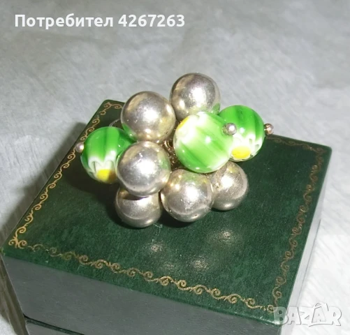 Сребърен пръстен с Millefiori