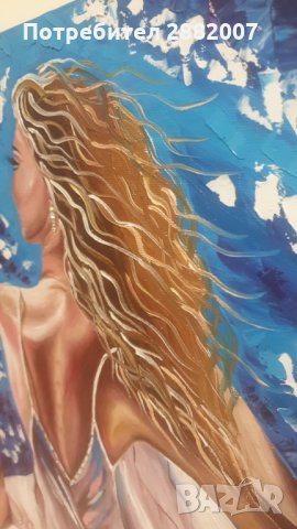 Картина - маслена живопис върху платно с дървена подрамка , снимка 2 - Картини - 30845319