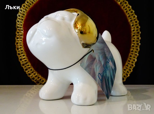 Порцеланова фигура Куче,KPM,злато,етикет., снимка 10 - Статуетки - 42751853