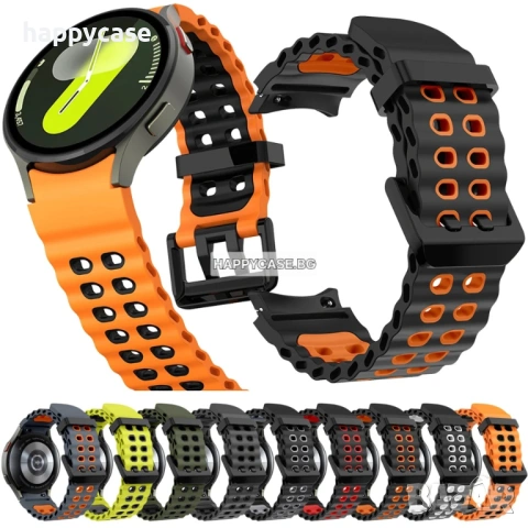 Samsung Galaxy Watch 7 6 5 4 3 / Pro / Classic / FE / MARINE Силиконова каишка, снимка 2 - Каишки за часовници - 54358866