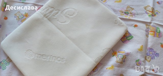 Памучно одеалце, бархетна пелена и калъф за възглавница за бебе, снимка 3 - Спално бельо и завивки - 37819613