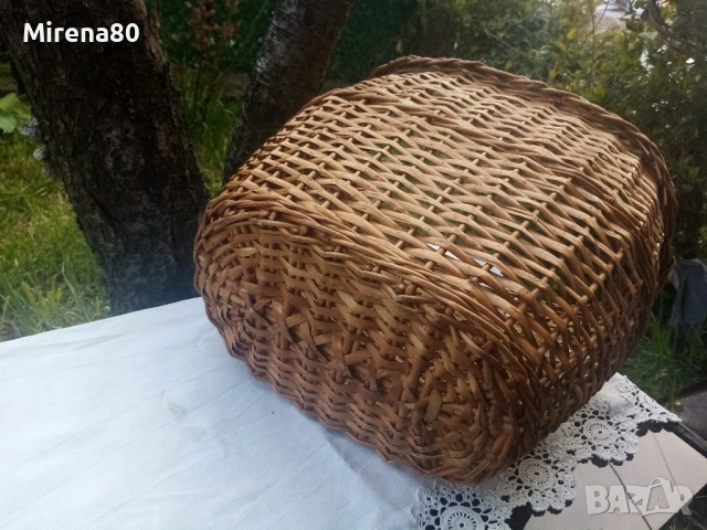 Голяма ретро кошница, снимка 3 - Антикварни и старинни предмети - 54160098