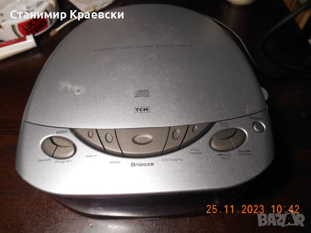 TCM 220057 radio clock alarm cd, снимка 2 - Други - 44366206