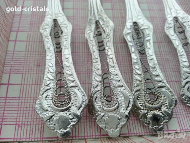 Руски лъжички  вилички филигран, снимка 2 - Антикварни и старинни предмети - 30625169