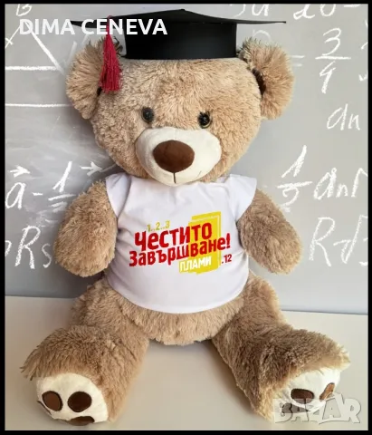 Абитуриент мече шапка и тениска, снимка 8 - Шапки - 49610617