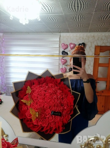 вечен букет от 50 рози 