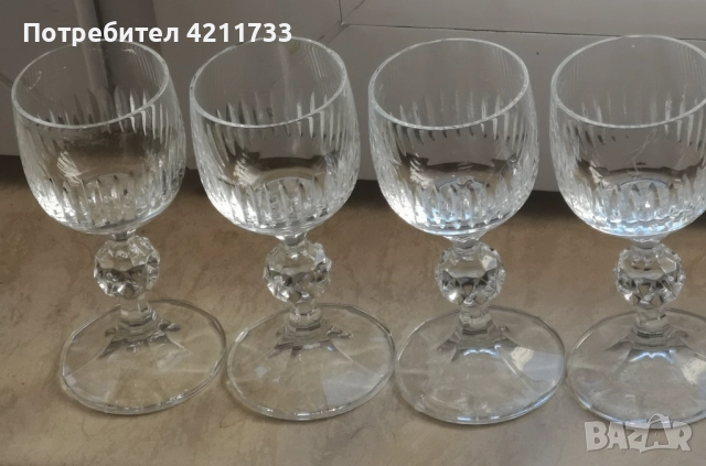5 кристални чаши за алкохол НОВО
