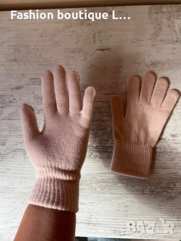 Светло розови дамски меки и топли ръкавици 🌸, снимка 3 - Ръкавици - 52186428