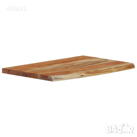 vidaXL Стенен рафт, 60x40x3,8 см, правоъгълен, масив акация, жив ръб, снимка 3 - Етажерки - 56147304