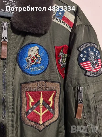 Top Gun B-15 Flight Jacket With Patches., снимка 3 - Якета - 56512504