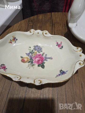 Винтидж порцеланова немска чиния, снимка 4 - Чинии - 52515703