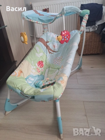 Бебешко столче за кола Moni + шезлонг Fisher Price , снимка 3 - Столчета за кола и колело - 54321576