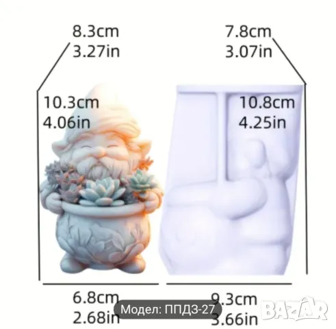 Молд кашпа гномче, снимка 4 - Форми - 49991141