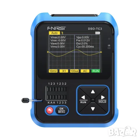 Преносим осцилоскоп FNIRSI DSO-TC3, снимка 4 - Други инструменти - 49824367