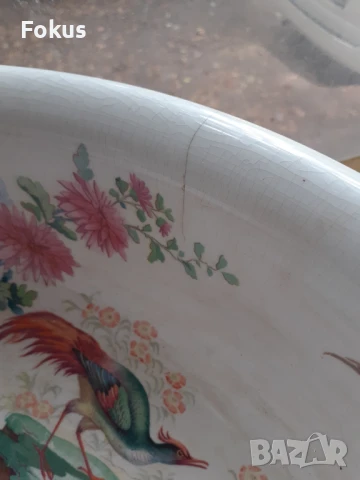 Огромни кана с леген порцелан Grimwade Bros - Staffordshire, снимка 6 - Антикварни и старинни предмети - 51043414
