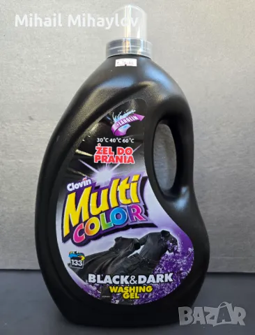 Продавам полски гел за пране Clovin Multi Color с ланолин за черно пране 4л