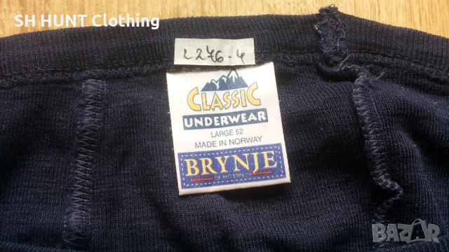 BRYNJE OF NORWAY Thermo Underwear 100% Merino Wool размер 52 / L термо долница - 2589, снимка 6 - Спортни дрехи, екипи - 54283838