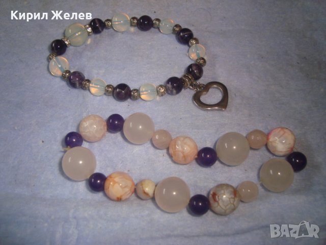 ДВЕ МНОГО КРАСИВИ ХЕНД МЕЙД АРТ ГРИВНИ от ПОЛИРАНИ НАТУРАЛНИ ПОЛУСКЪПОЦЕННИ КАМЪНИ 18940, снимка 7 - Гривни - 37053763