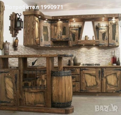 Кухненски шкафове по поръчка. Масив орех, череша, круша, дъб, чинар, акация...