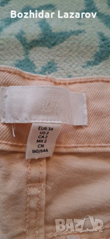 Розови къси панталони на марката H&M, снимка 2 - Къси панталони и бермуди - 51514528