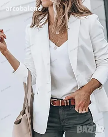 Ежедневно елегантно дамско сако с дълги ръкави, 7цвята , снимка 2 - Сака - 39258787