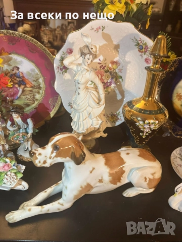 Lomonosov USSR Circa 1950 porcelain English Pointer dog - изящен и огромен сетер Код P1681, снимка 9 - Антикварни и старинни предмети - 52941748