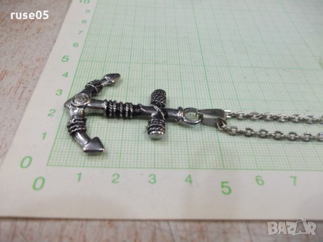 Синджир с котва имитационна бижутерия, снимка 4 - Бижутерийни комплекти - 30303090
