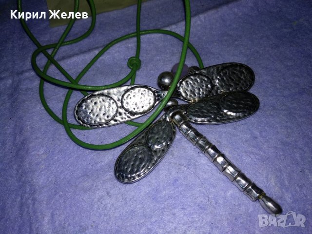 ПОСРЕБРЕНО КРИСТАЛНО ВОДНО КОНЧЕ ФИГУРАЛЕН АРТ МЕДАЛЬОН КОЛИЕ РАЗДВИЖЕНО 34742, снимка 8 - Колиета, медальони, синджири - 39190975