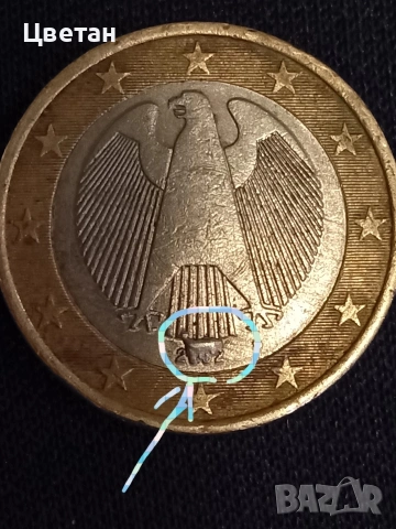 монета 1евро., снимка 3 - Нумизматика и бонистика - 54228436