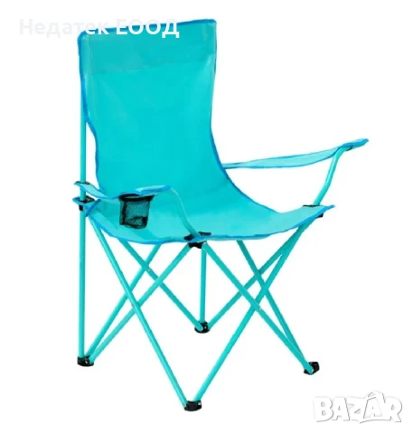 Сгъваем къмпинг стол, Тюркоаз, 54x54x87 см., снимка 3 - Къмпинг мебели - 50455632