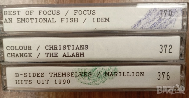 Лот от 3 бр Maxell XLII 90 хромни аудио касети с Албуми Marillion Christians The Alarm Focus An Emot