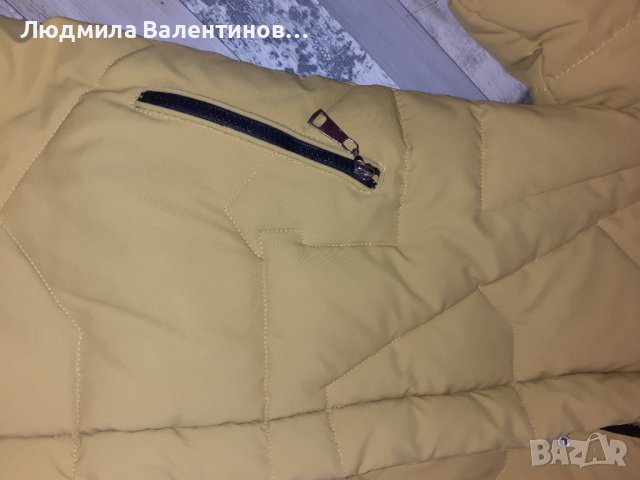Зимно яке горчица, снимка 5 - Якета - 42603457