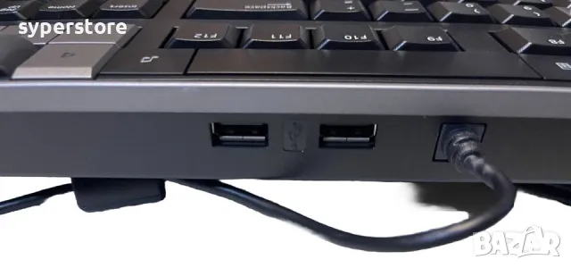 Клавиатура USB Dell EU-1L  SS000535, мултимедийна , с вграден usb хъб, Интегриран контрол на звука E, снимка 3 - Клавиатури и мишки - 50252380