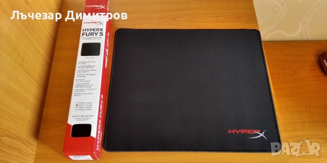 Подложка за мишка Kingston HyperX Fury S Pro S, черна, 290 x 240 мм