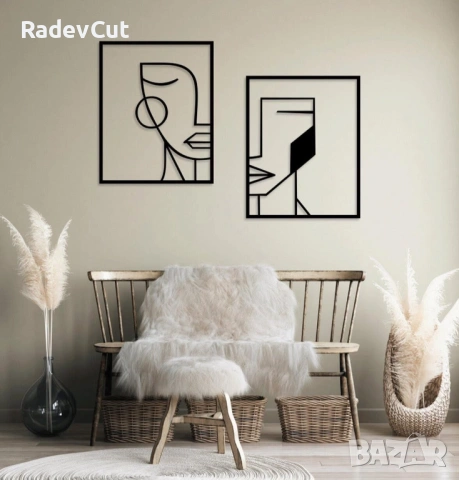 Метална стенна декорация - “Тя и той”