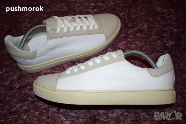 Belstaff Wanstead Sneakers Mens In White Canvas and Leather Sz 43, снимка 11 - Ежедневни обувки - 29351528