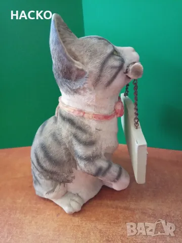 Градинска Фигура Мяукащо Коте от Полеризин с Датчик за Движение, снимка 5 - Градински мебели, декорация  - 47701569