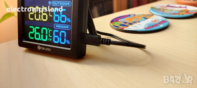 Метеорологична станция DIGOO DG-8647 с външен безжичен сензор,влажност,вътрешна и външна температура, снимка 11 - Друга електроника - 51654401