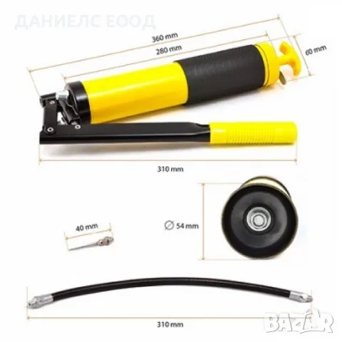 Професионален ръчен такаламит за грес с два накрайника - JMS 600ml., снимка 6 - Аксесоари и консумативи - 47399598