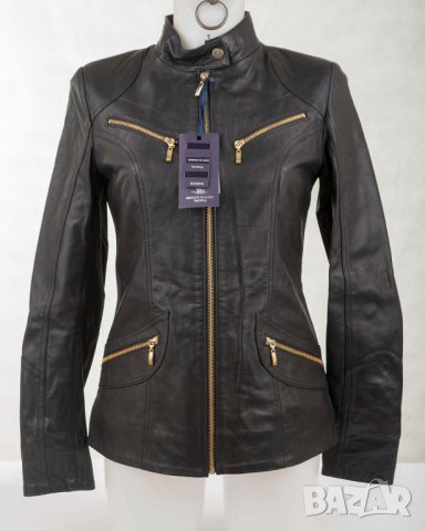 Черно кожено дамско яке марка Giorgio di Mare - S