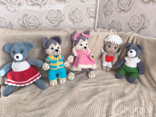 Снежен човек, амигурум, ръчна изработка, снимка 7 - Плюшени играчки - 52707995