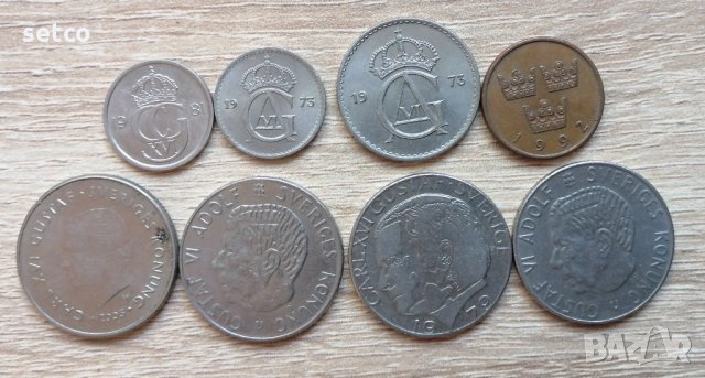 Лот 8 монети Швеция л24, снимка 2 - Нумизматика и бонистика - 33719239