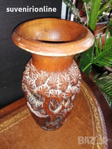 Дървена ваза, снимка 3 - Вази - 39160310