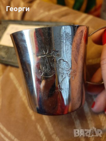 Посребрена чашка, снимка 3 - Чаши - 38980430