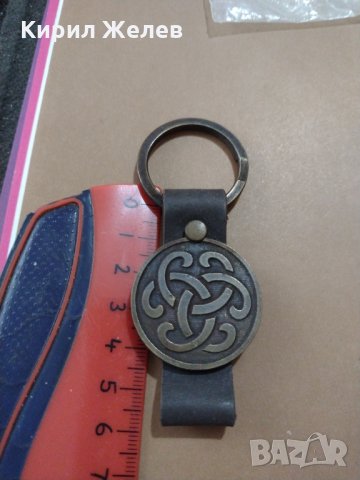Много стилен АРТ КЛЮЧОДЪРЖАТЕЛ естествена кожа много красив перфектен - 9061, снимка 4 - Други - 31241394