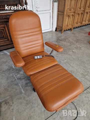 Релаксиращ Електрически Стол-Естествена Кожа-внос от Германия!, снимка 7 - Столове - 52488707