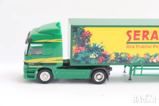 HERPA 1:87 H0 MERCEDES ACTROS КАМИОН TIR МОДЕЛ KОЛИЧКА, снимка 2 - Колекции - 50044695