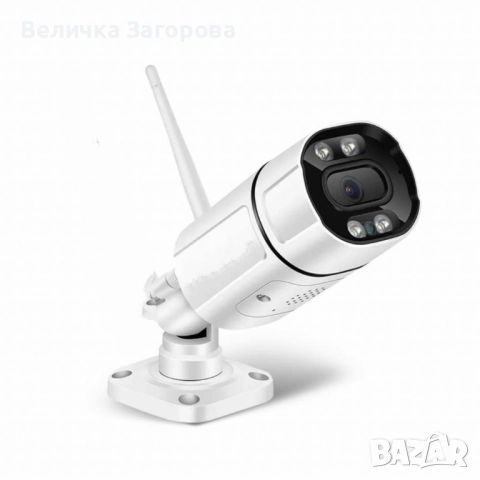 Външна 3MPX WiFi камера с метален корпус, нощно виждане до 40 метра и вградени микрофон и говорител, снимка 1